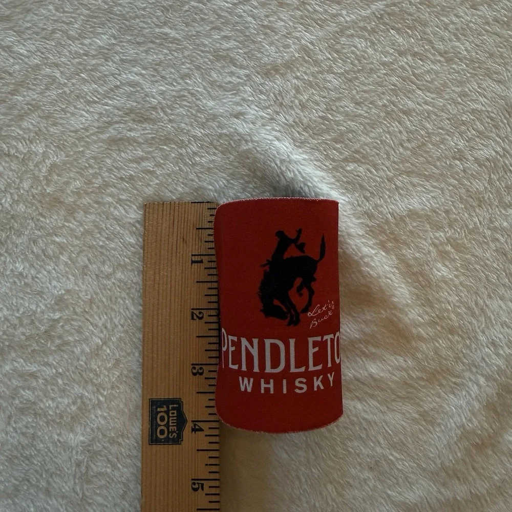 Pendleton Whiskey Slap Wrap Beer Koozie Can Holder Cozy Neoprene Buck Western